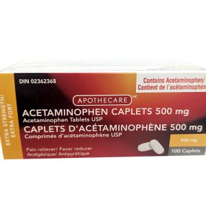 Apc acetaminophen caplet 500mg 100's