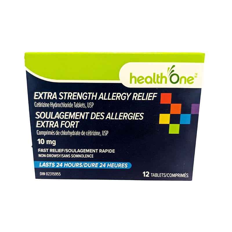 H one allergy relief cetirizine 12's