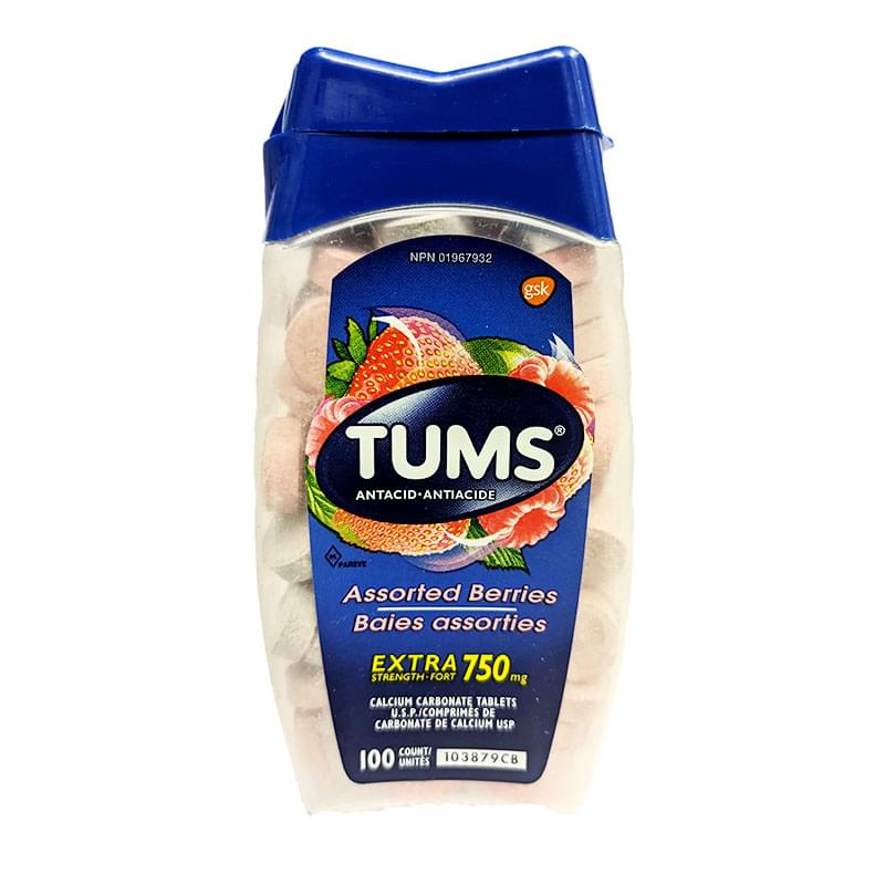 tums x-str asst berries 100's