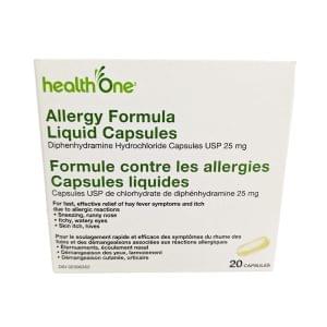 one allergy form lg caps 25mg 20's