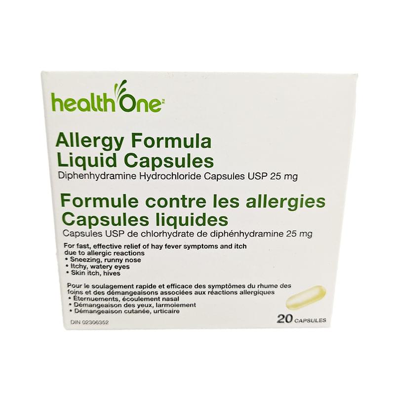 one allergy form lg caps 25mg 20's