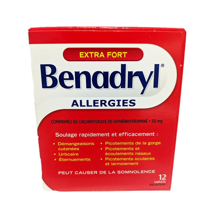 Benadryl extra strength 12's